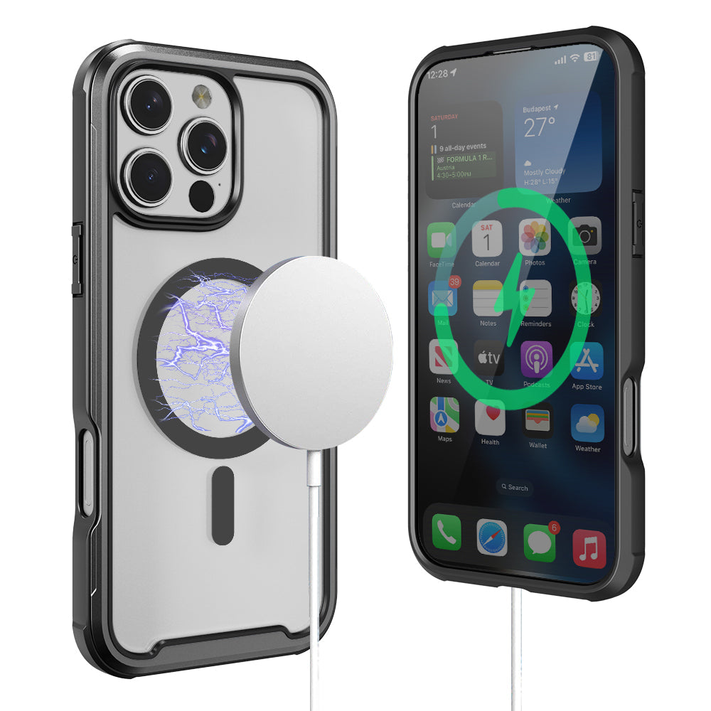 PULSE Aluminium Rugged Magsafe Case for iPhone 16 Pro-Matt Black