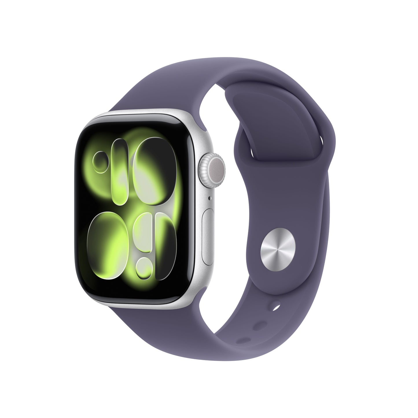 Apple Watch Series 11 GPS 42mm Silver Aluminium Case with Purple Fog Sport Band - M/L