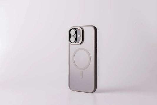 Tekne CLEAR Case with Camera Stand for iPhone 16 Plus | Slim, Transparent & Scratch-Resistant - Grey